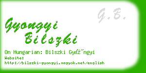 gyongyi bilszki business card